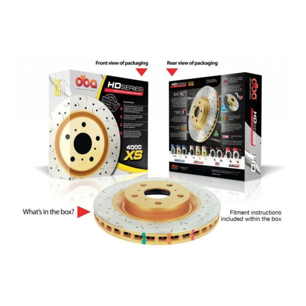 4000XS Drilled and Slotted Brake Rotor more details on - Figura 3
